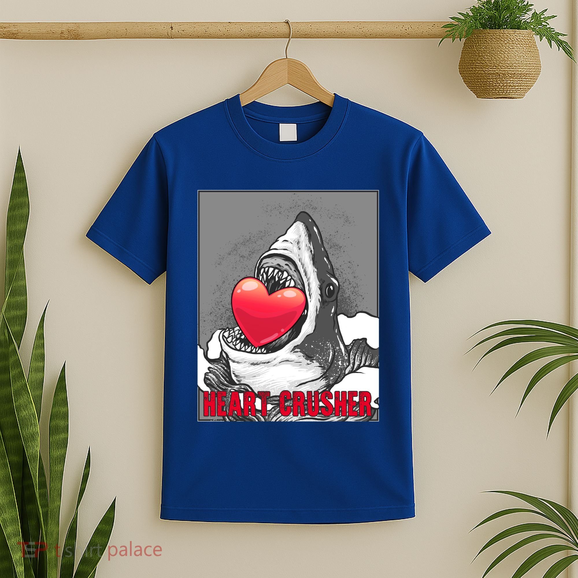Heart Crusher Valentine's Day Shark Lover Cute Gift T-Shirt