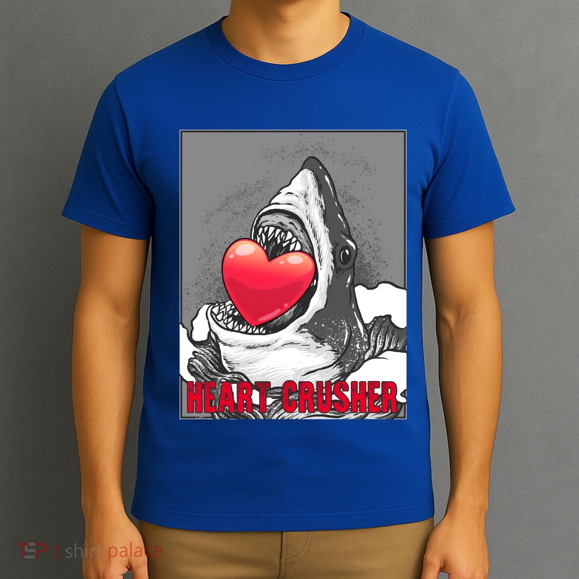Heart Crusher Valentine's Day Shark Lover Cute Gift T-Shirt