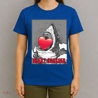 Heart Crusher Valentine's Day Shark Lover Cute Gift T-Shirt thumb 4