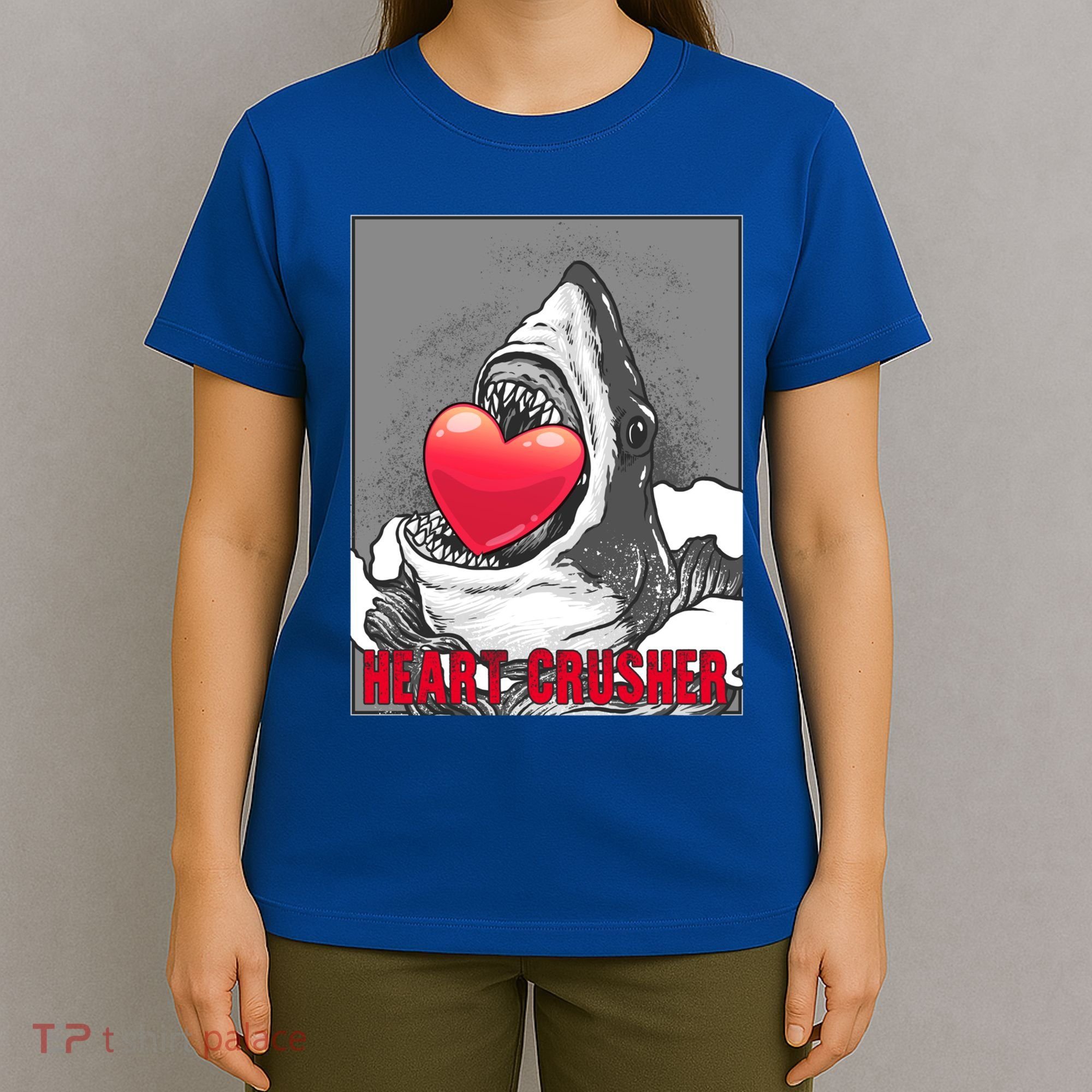 Heart Crusher Valentine's Day Shark Lover Cute Gift T-Shirt