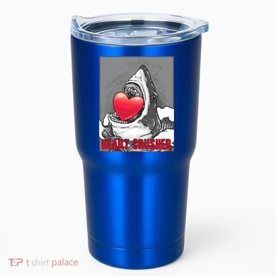Heart Crusher Valentine's Day Shark Lover Cute Gift Tumbler