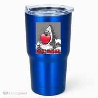 Heart Crusher Valentine's Day Shark Lover Cute Gift Tumbler thumb 0