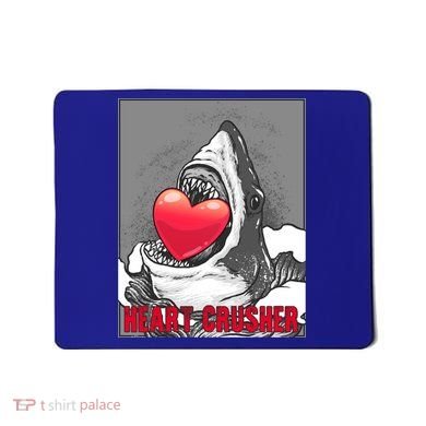 Heart Crusher Valentine's Day Shark Lover Cute Gift Mousepad
