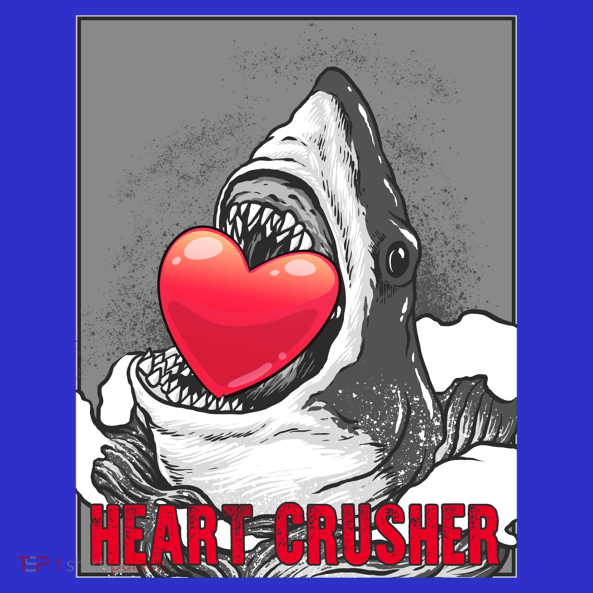 Heart Crusher Valentine's Day Shark Lover Cute Gift Mousepad