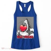 Heart Crusher Valentine's Day Shark Lover Cute Gift Women's Tank Top thumb 0