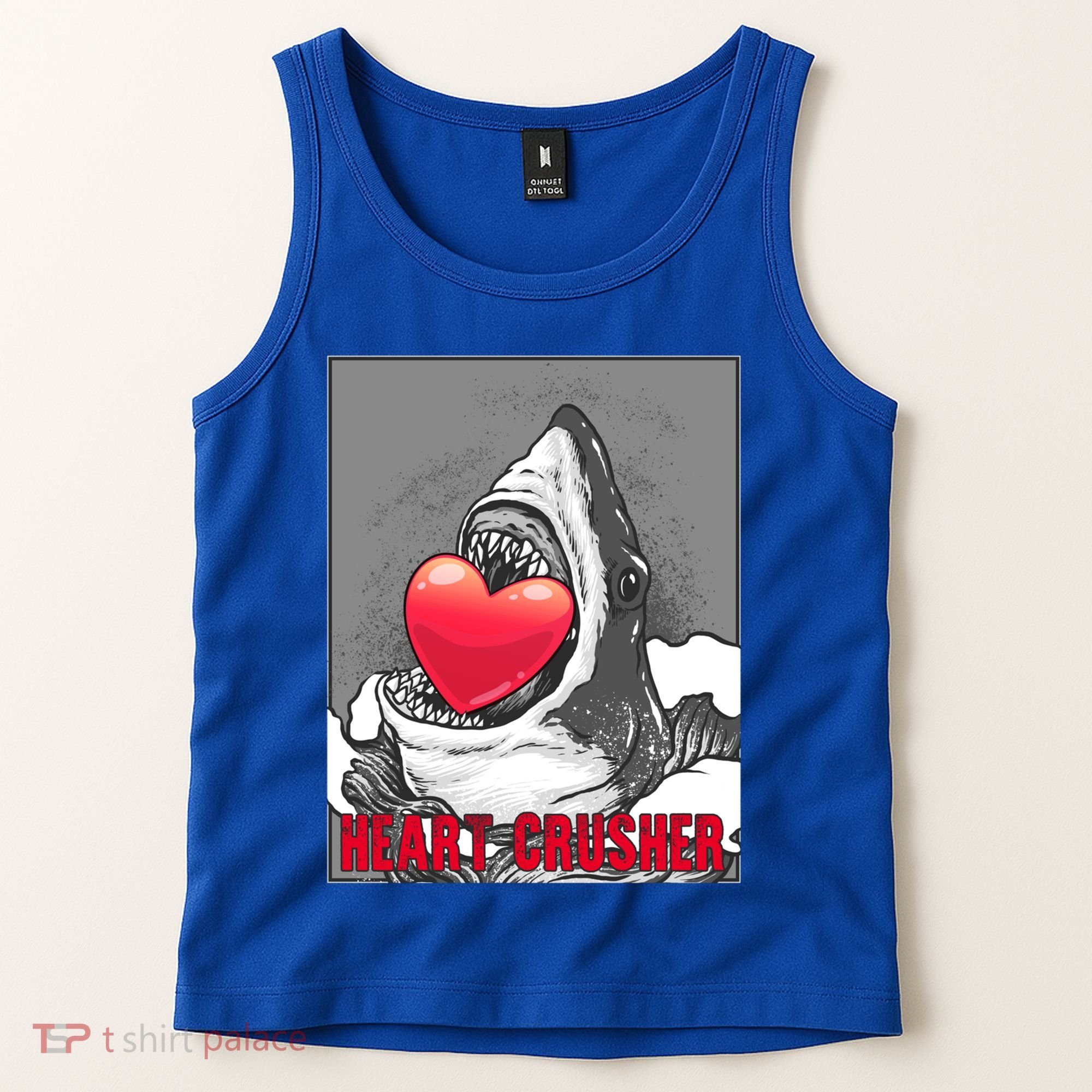 Heart Crusher Valentine's Day Shark Lover Cute Gift Tank Top