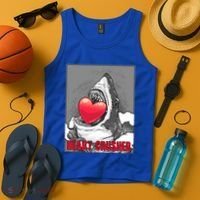 Heart Crusher Valentine's Day Shark Lover Cute Gift Tank Top thumb 4