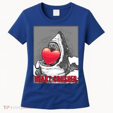 Heart Crusher Valentine's Day Shark Lover Cute Gift Women's T-Shirt