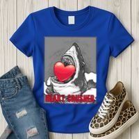 Heart Crusher Valentine's Day Shark Lover Cute Gift Women's T-Shirt thumb 3