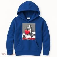 Heart Crusher Valentine's Day Shark Lover Cute Gift Kids Hoodie thumb 0
