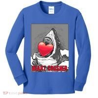 Heart Crusher Valentine's Day Shark Lover Cute Gift Kids Long Sleeve Shirt thumb 0