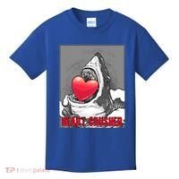 Heart Crusher Valentine's Day Shark Lover Cute Gift Kids T-Shirt thumb 0