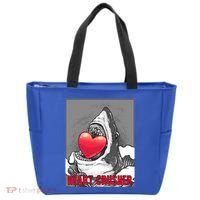 Heart Crusher Valentine's Day Shark Lover Cute Gift Tote Bag thumb 0