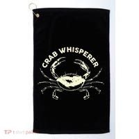 Hunter Crab Whisperer Crabbing Hunting Fishing Ocean Beach Golf Towel thumb 0