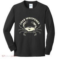 Hunter Crab Whisperer Crabbing Hunting Fishing Ocean Beach Kids Long Sleeve Shirt thumb 0