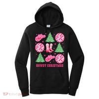 Howdy Christmas Western Cowgirl Boots And Hats Xmas Trees Women's Hoodie thumb 0