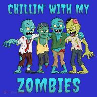 Halloween Chillin With My Zombies Funny Toddler T-Shirt thumb 4
