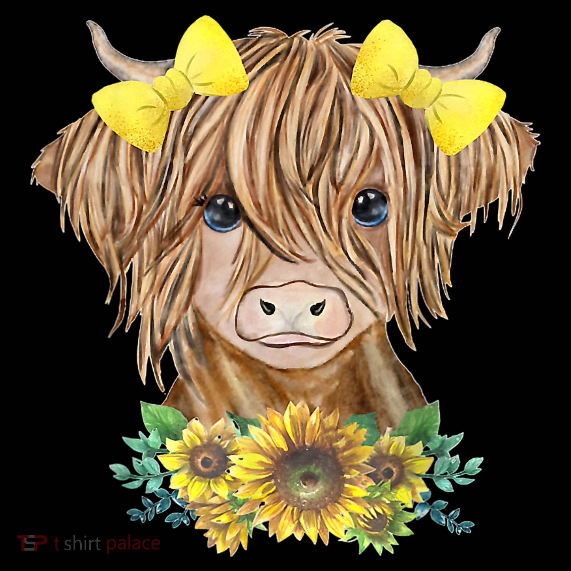 Highland Cow With Sunflowers Coffee Mug