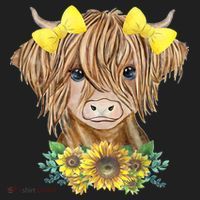 Highland Cow With Sunflowers Beanie thumb 2