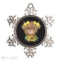 Highland Cow With Sunflowers Ornament thumb 0