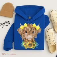 Highland Cow With Sunflowers Hoodie thumb 4