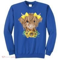 Highland Cow With Sunflowers Sweatshirt thumb 0