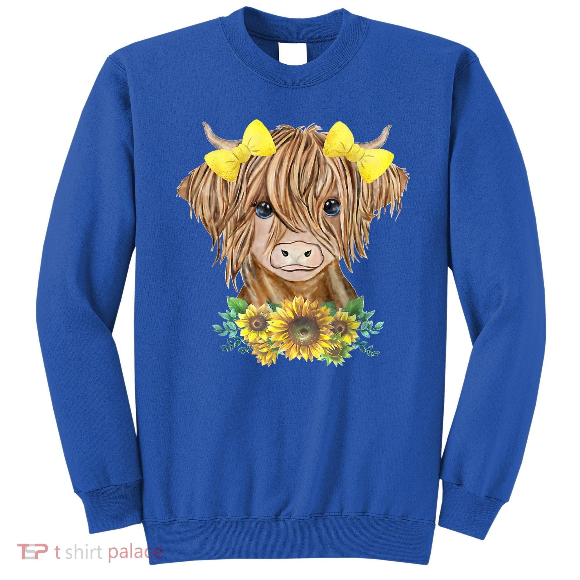 Highland Cow With Sunflowers Sweatshirt
