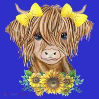 Highland Cow With Sunflowers Sweatshirt thumb 3