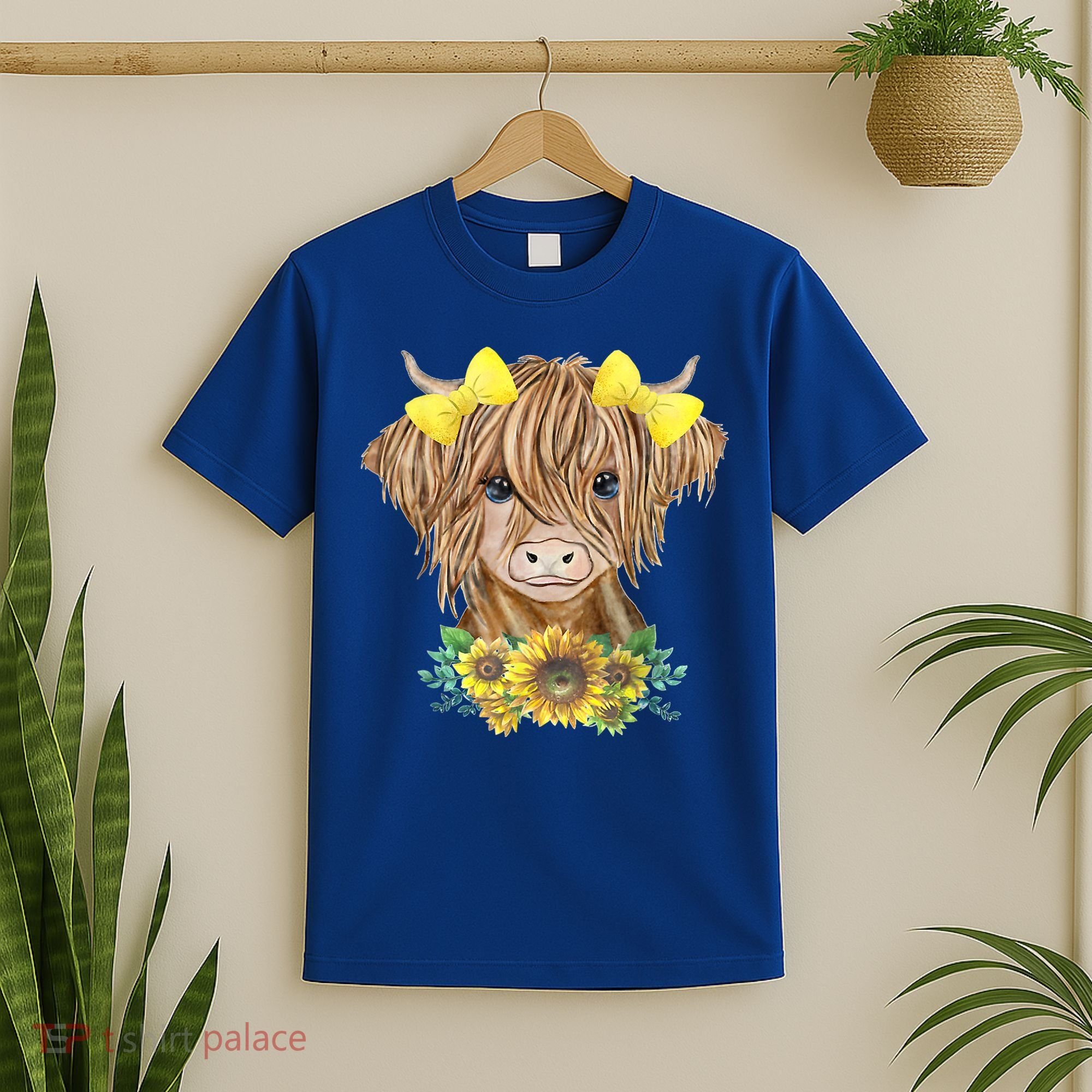 Highland Cow With Sunflowers T-Shirt