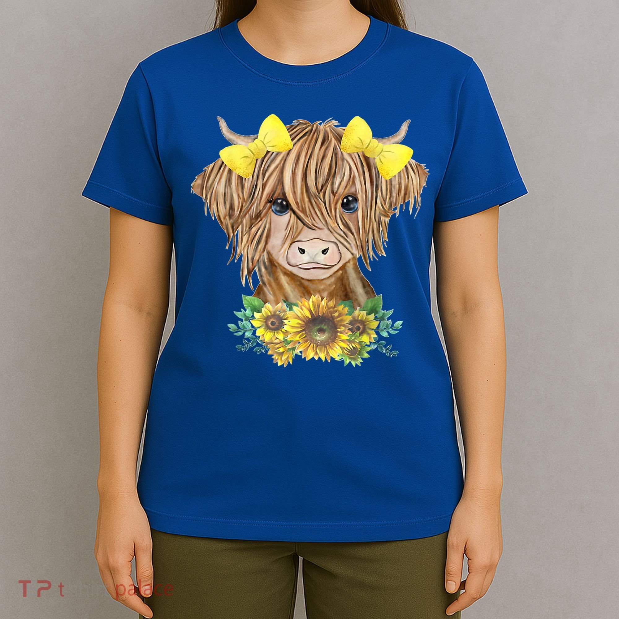 Highland Cow With Sunflowers T-Shirt