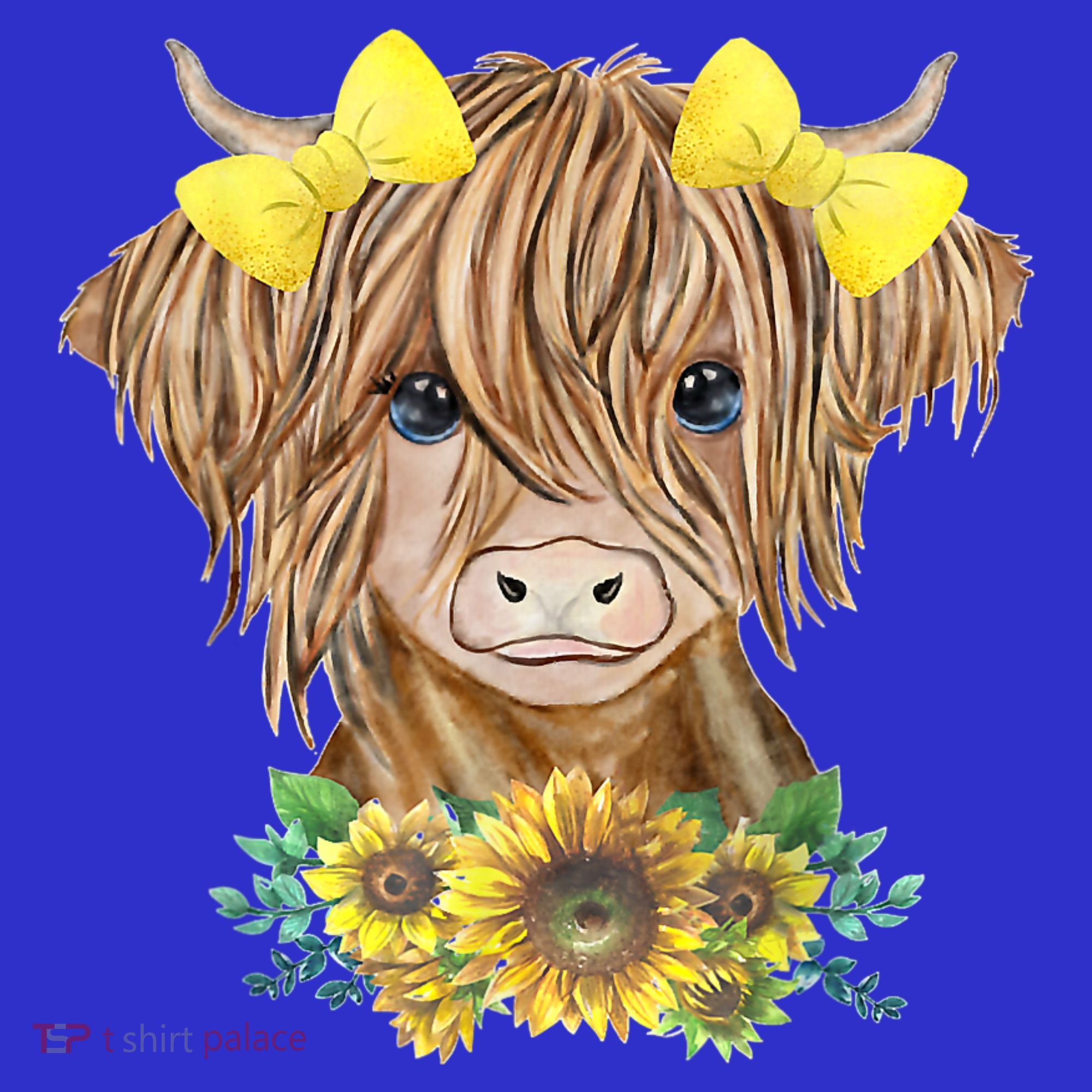 Highland Cow With Sunflowers T-Shirt
