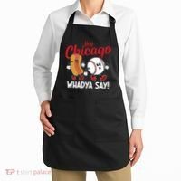 Hey Chicago Whadya Say Baseball And Hot Dog Funny Retro Apron thumb 2