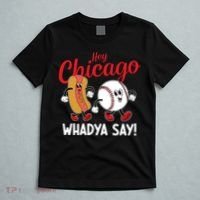Hey Chicago Whadya Say Baseball And Hot Dog Funny Retro T-Shirt thumb 5