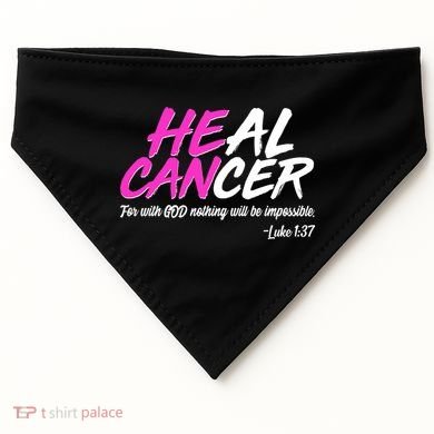 Heal Cancer With God USA-Made Doggie Bandana