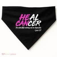 Heal Cancer With God USA-Made Doggie Bandana thumb 0
