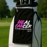 Heal Cancer With God Golf Towel thumb 2