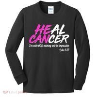 Heal Cancer With God Kids Long Sleeve Shirt thumb 0