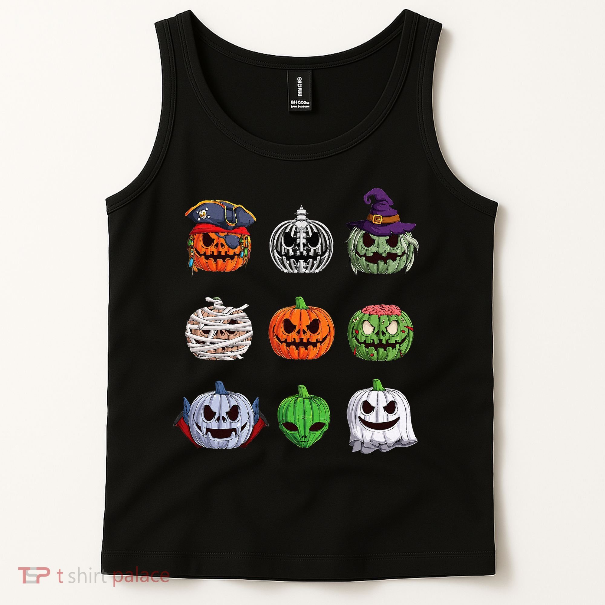 Halloween Costume Women Pumpkin Characters Tank Top