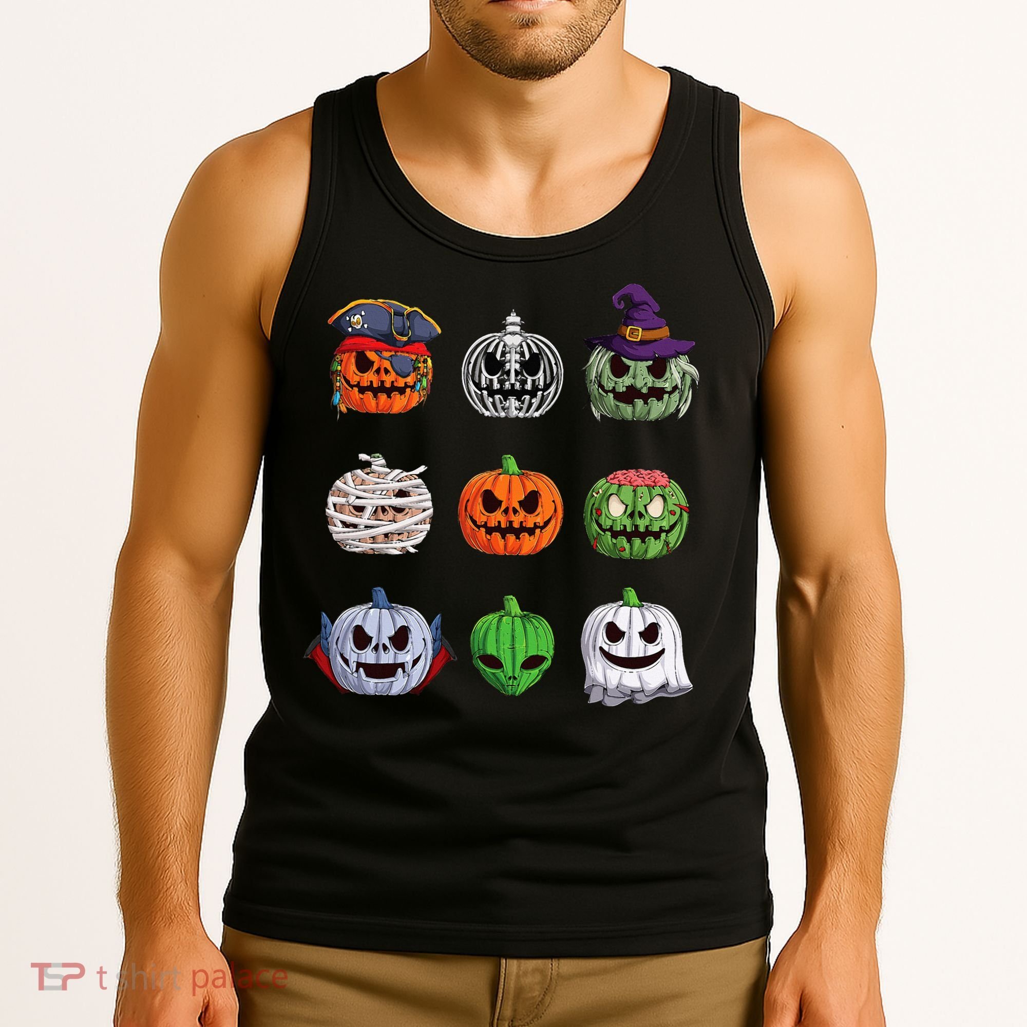Halloween Costume Women Pumpkin Characters Tank Top