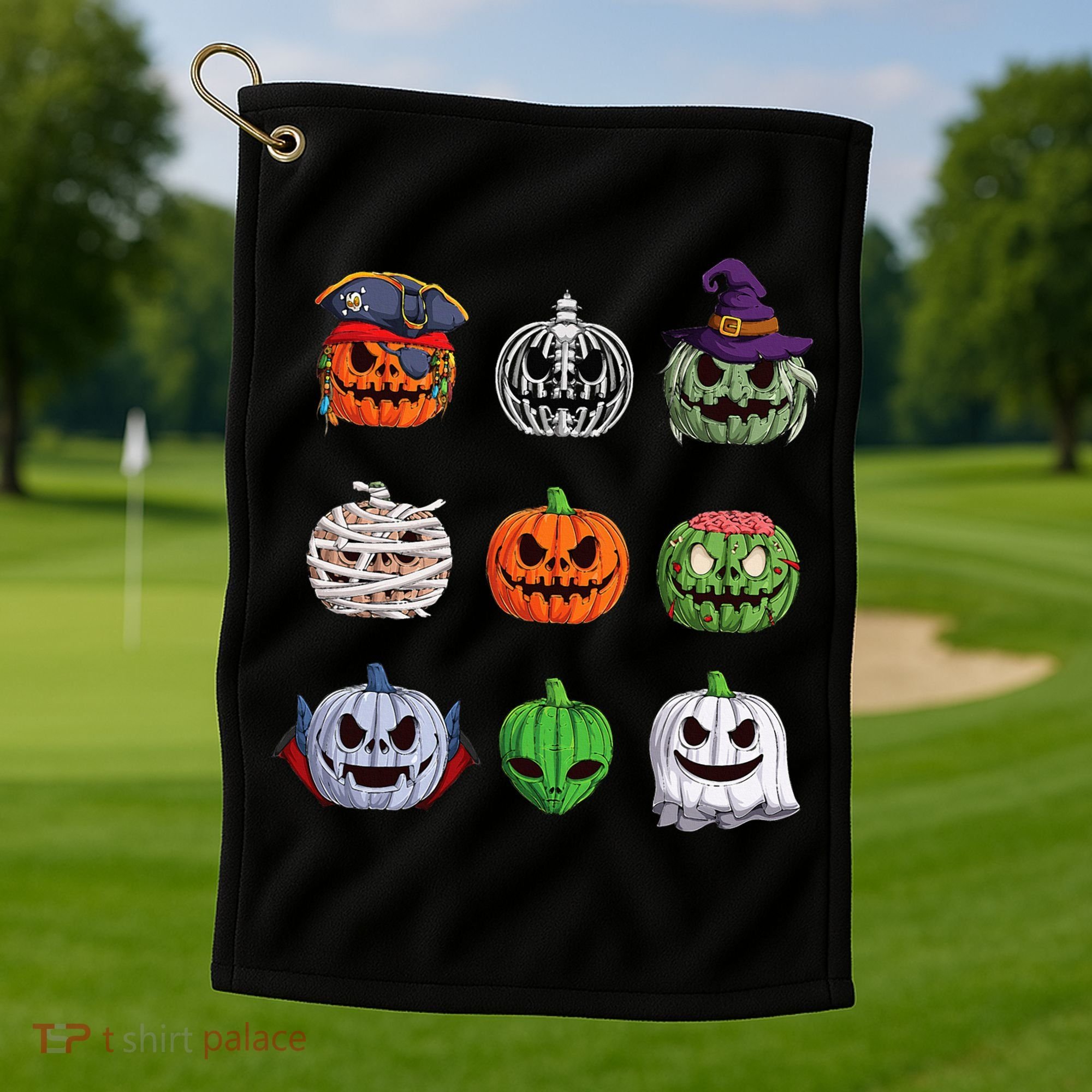 Halloween Costume Women Pumpkin Characters Golf Towel