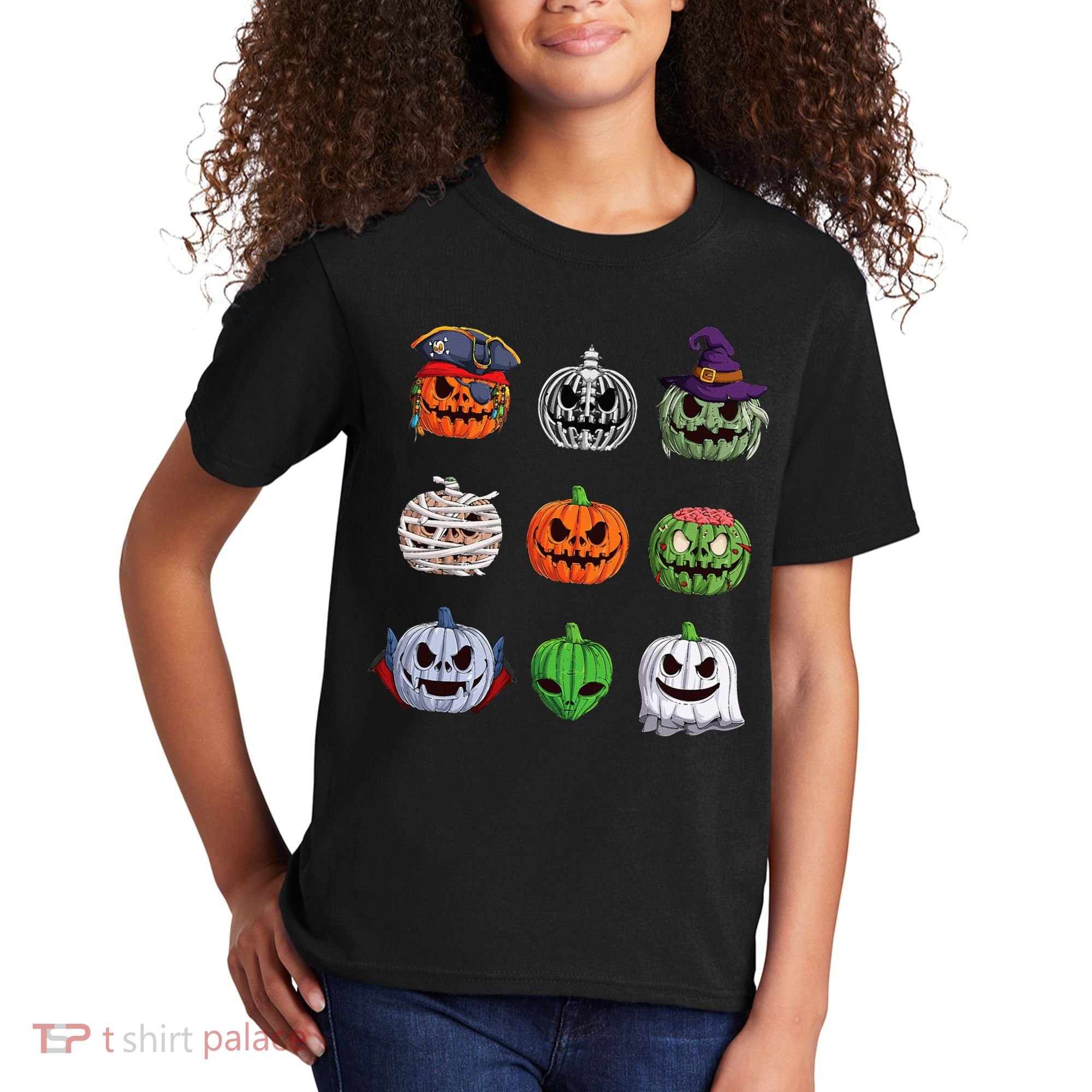 Halloween Costume Women Pumpkin Characters Kids T-Shirt