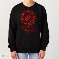 Heart Disease Awareness Red Ribbon Flower Women's Sweatshirt thumb 0