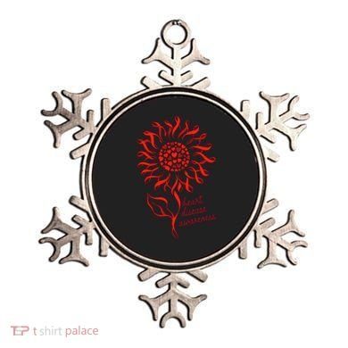 Heart Disease Awareness Red Ribbon Flower Ornament