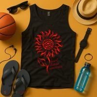 Heart Disease Awareness Red Ribbon Flower Tank Top thumb 4