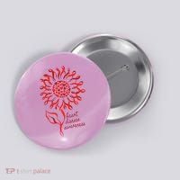 Heart Disease Awareness Red Ribbon Flower Button thumb 0