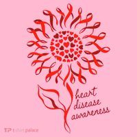 Heart Disease Awareness Red Ribbon Flower Coaster thumb 2