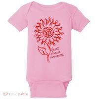Heart Disease Awareness Red Ribbon Flower Baby Bodysuit thumb 0