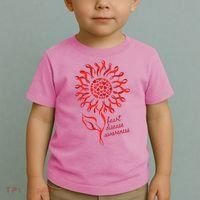 Heart Disease Awareness Red Ribbon Flower Toddler T-Shirt thumb 2