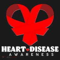 Heart Disease Awareness Red Heart Ribbons Backpack thumb 2