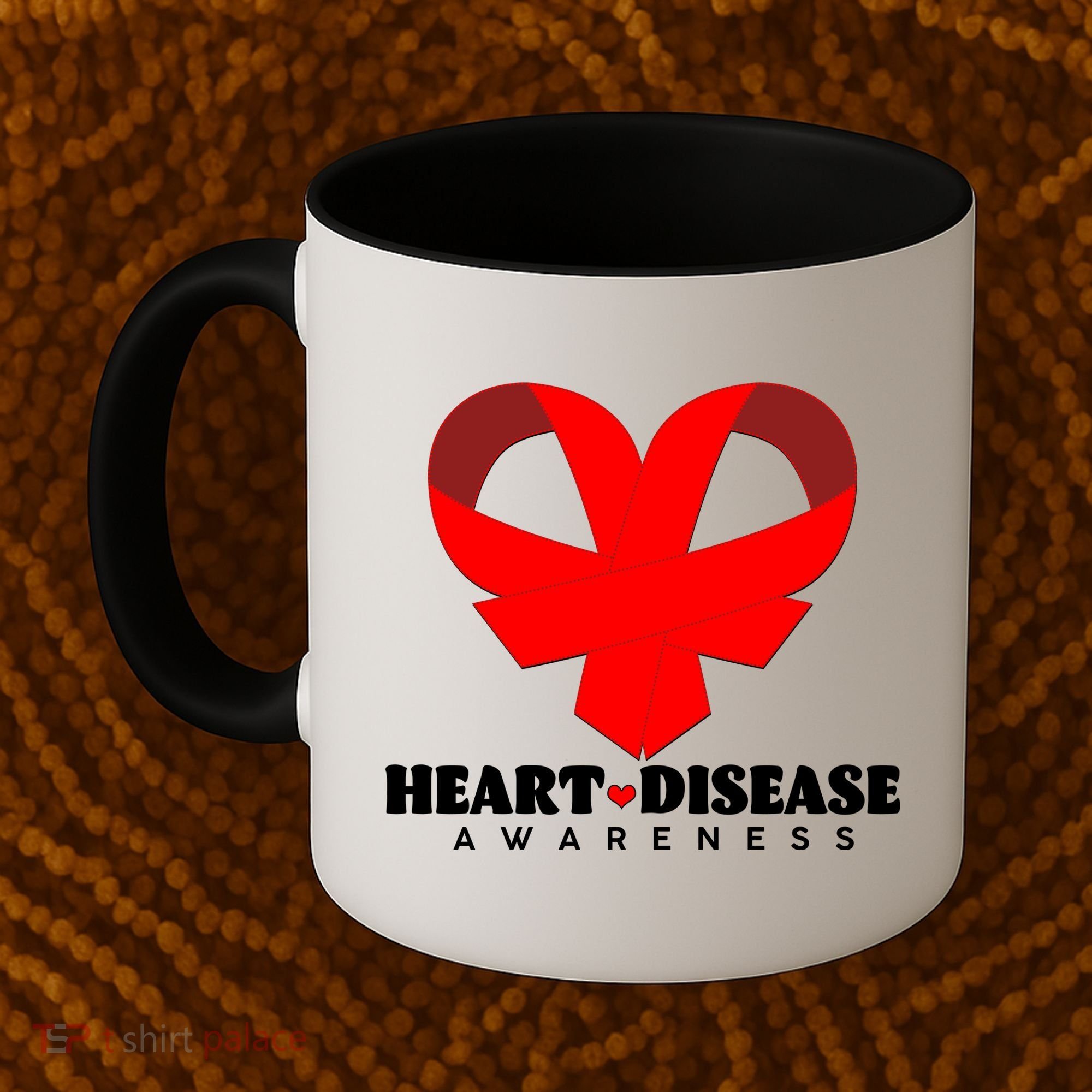 Heart Disease Awareness Red Heart Ribbons Coffee Mug